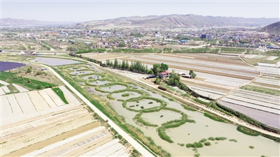 <p>　　葫蘆河兩岸良田千頃，一幅山清水秀的田園畫卷。</p>